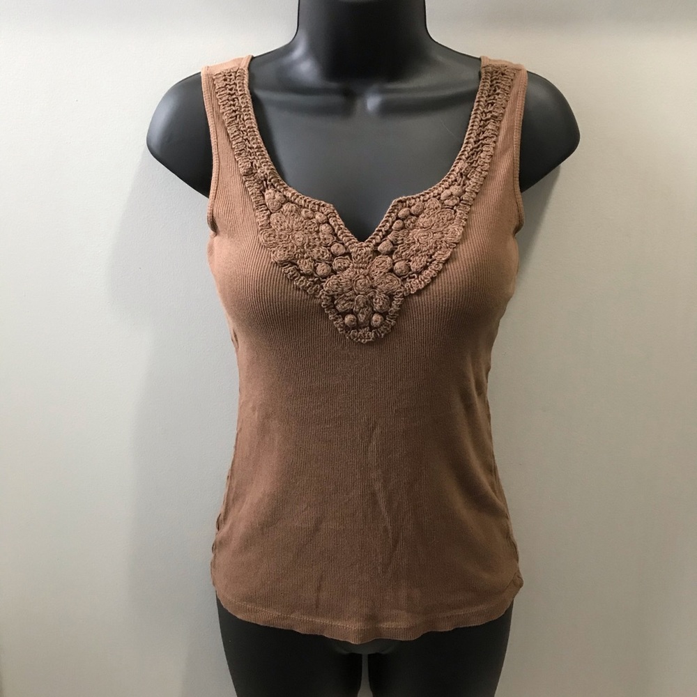 Brown Ann Taylor Loft Tank Top